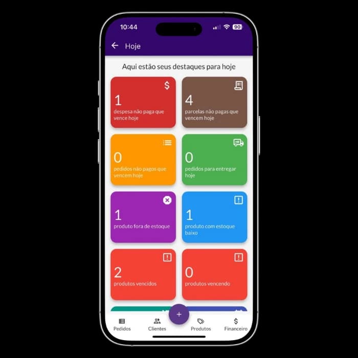 Resumo diário no Jarbas com alertas de despesas, pedidos e estoque