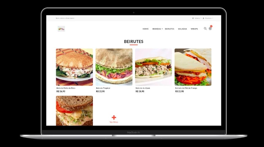 Catalog page showing products listed on Jarbas with images and prices.