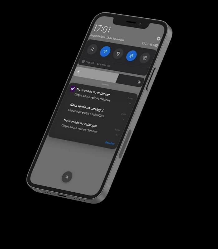 Jarbas notifications alerting new sales made in the online catalog